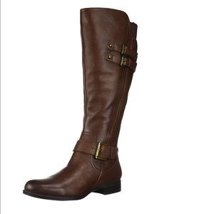 Naturalizer Jessie Leather Wide Calf Riding Boot